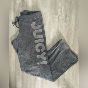 *JUICY COUTURE* VINTAGE Y2K* OG BIG BLING VELOUR TRACK PANTS* SIZE MEDIUM*